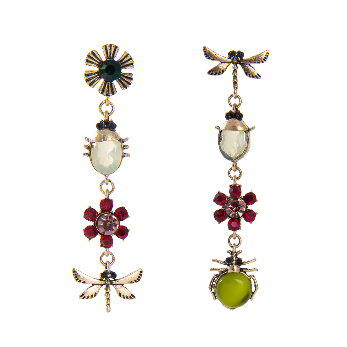 Vintage Fashion Bug - Vintage Jewelry Wholesale Long Mismatch Crystal