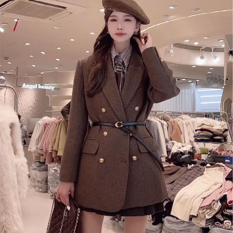 Vintage With Belt Wool Jacket  - Vintage Trench Coat 리뷰 및 가격