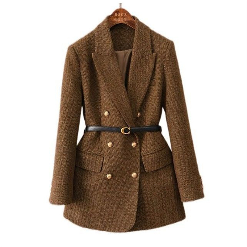 Vintage With Belt Wool Jacket  - Vintage Trench Coat 리뷰 및 가격