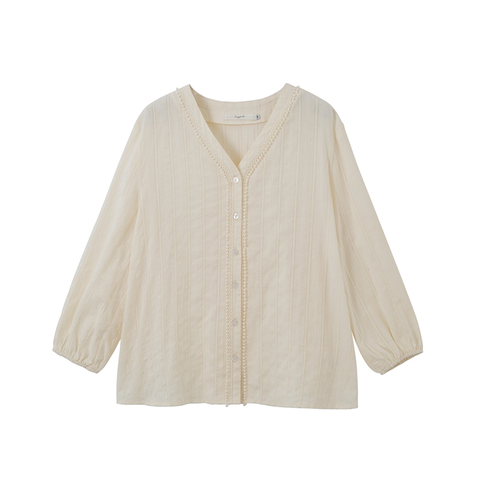 Loose Long Sleeve V-Neck Women - Vintage Fashion Hong Kong 리뷰 및 가격