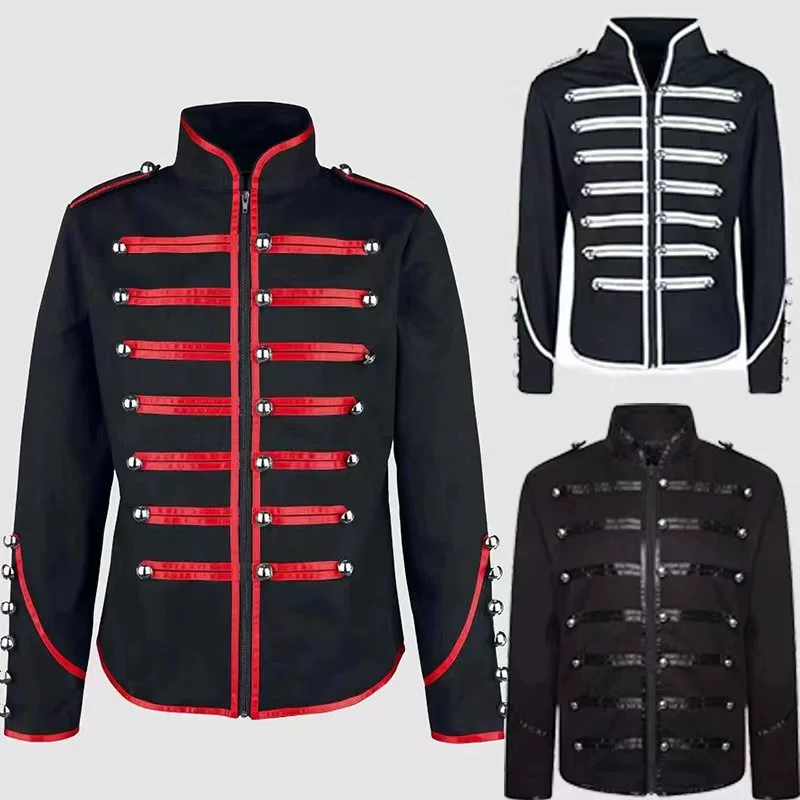 Men's Steampunk Rockstar Jacke - Vintage Trench Coat 리뷰 및 가격
