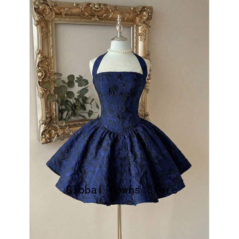 Royal Blue Vintage Halter Prom - Vintage Fashion Hong Kong 리뷰 및 가격