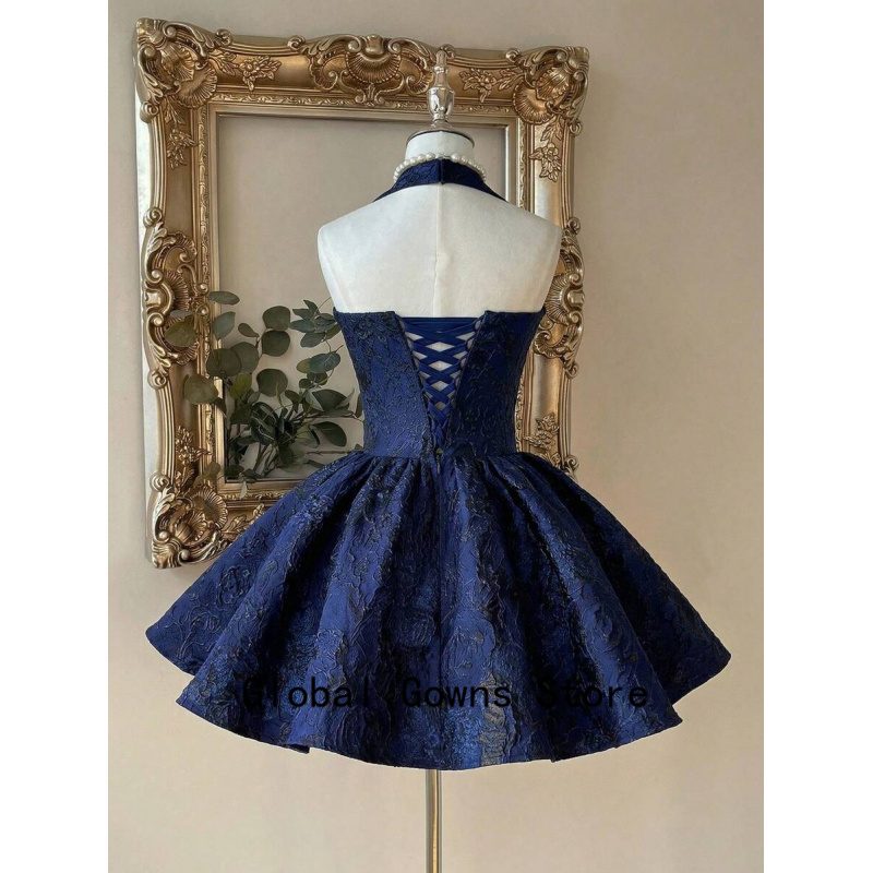 Royal Blue Vintage Halter Prom - Vintage Fashion Hong Kong 리뷰 및 가격