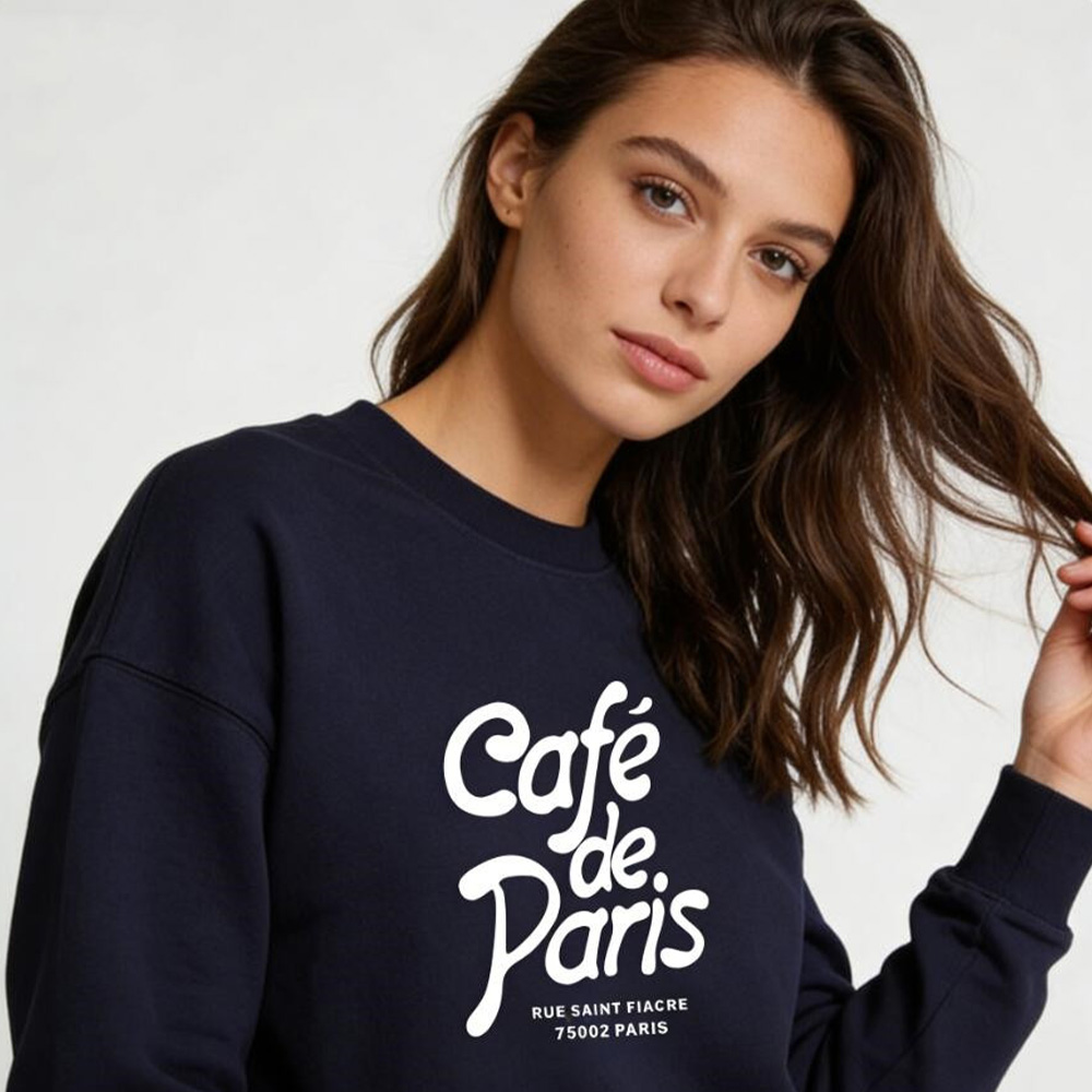 Cafe de Paris Letters Printing - Vintage Fashion In Paris 리뷰 및 가격