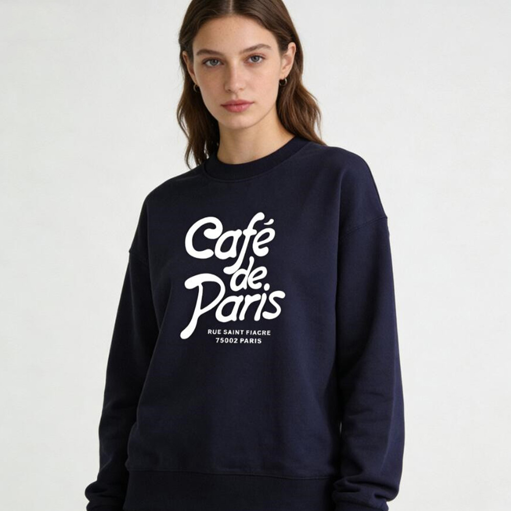 Cafe de Paris Letters Printing - Vintage Fashion In Paris 리뷰 및 가격