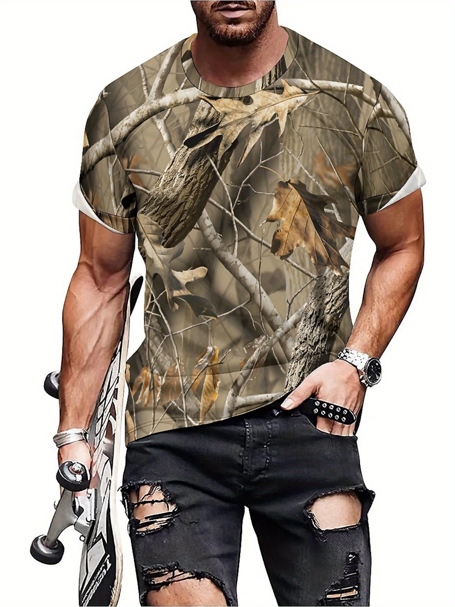 Vintage Camo Leaf Print Y2K Me - Vintage Y2K 리뷰 및 가격