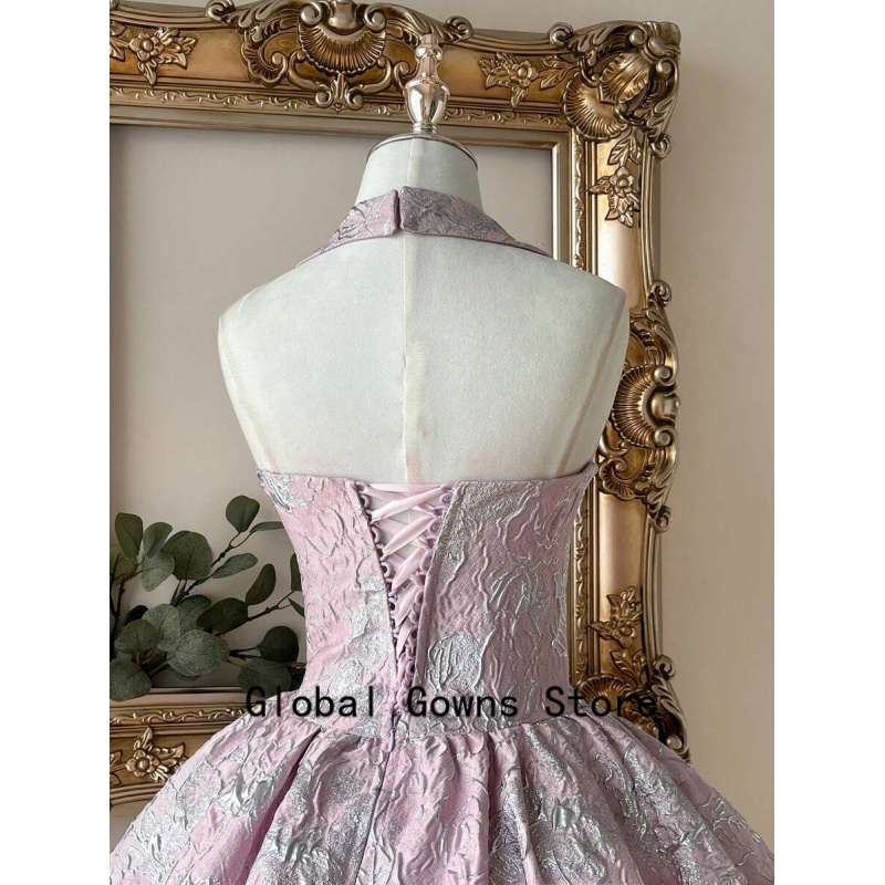 Pink Vintage Halter Prom Dress - Vintage Fashion Hong Kong 리뷰 및 가격