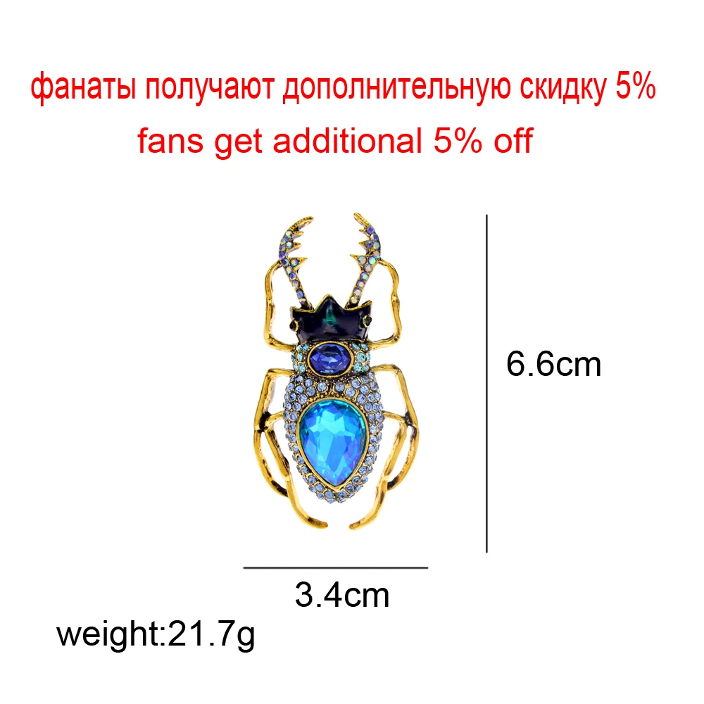 Blucome Blue Crystal Beetle Br - Vintage Fashion Bug 리뷰 및 가격