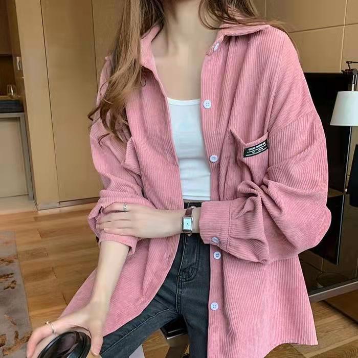 Corduroy Jacket Women's Loose  - Vintage Fashion Hong Kong 리뷰 및 가격