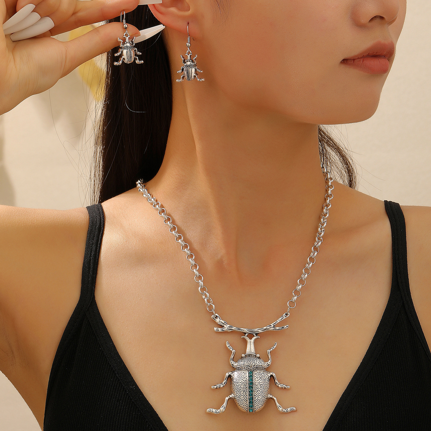 Beetle Pendant Necklace Women  - Vintage Fashion Bug 리뷰 및 가격