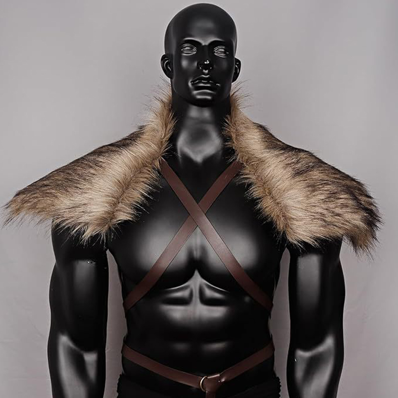 Man Medieval Faux Fur Cape Sho - Vintage Trench Coat 리뷰 및 가격