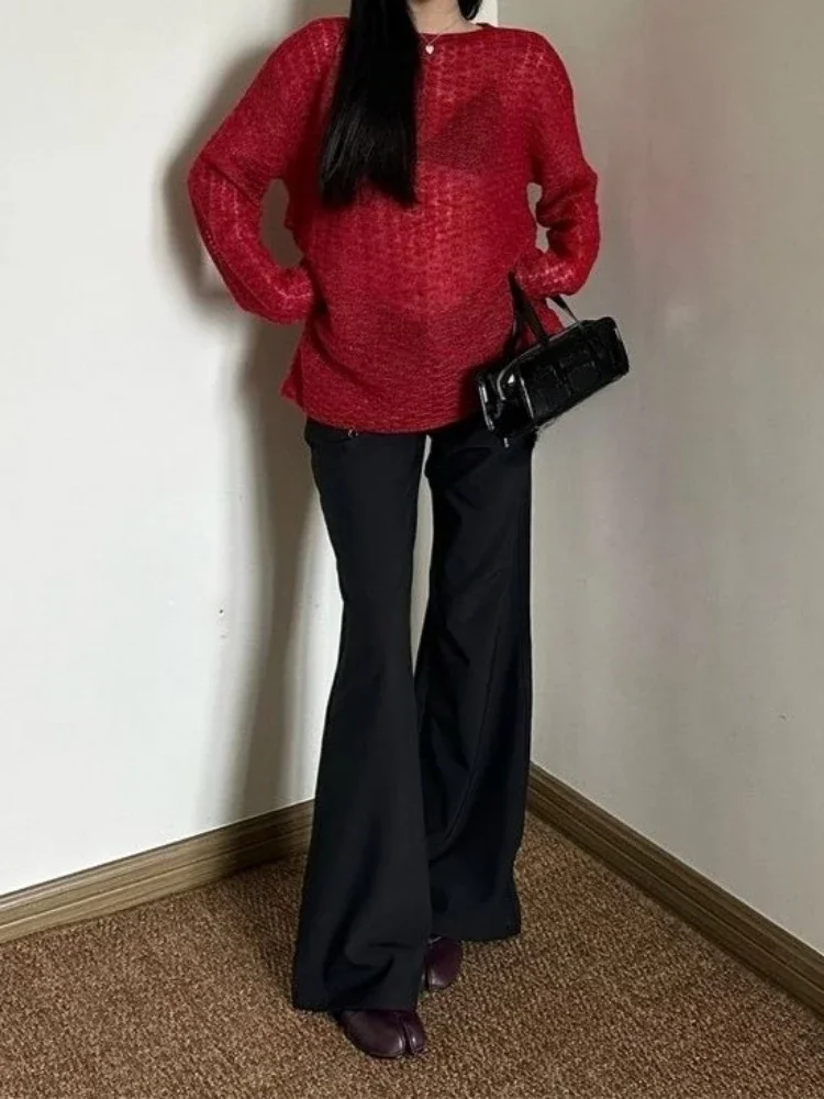 Y2K See-Through Knitted Women' - Vintage Y2K 리뷰 및 가격